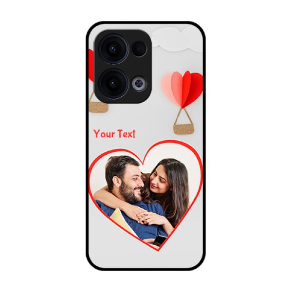 Reno 13 5G Custom Glass Phone Case - Parachute Love Design