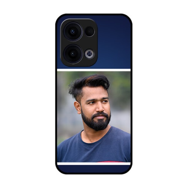 Reno 13 5G Custom Glass Phone Case - Simple Royal Blue Design Reno 13 5G Custom Glass Phone Case - Simple Royal Blue Design