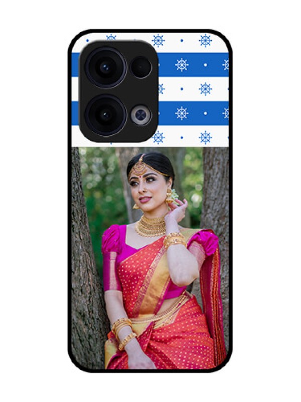 Custom Reno 13 5G Custom Glass Phone Case - Snow Pattern Design