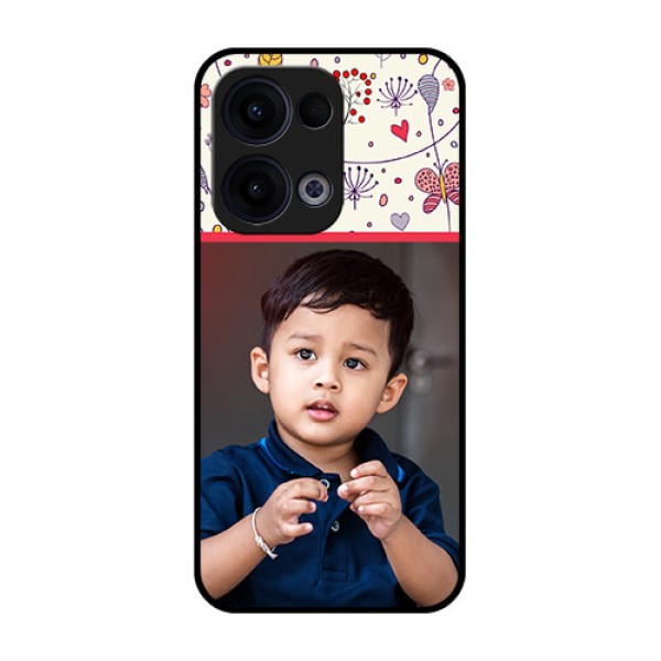 Reno 13 5G Custom Glass Phone Case - Premium Floral Design