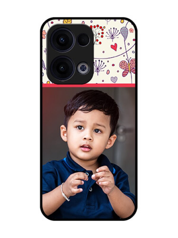 Custom Reno 13 5G Custom Glass Phone Case - Premium Floral Design