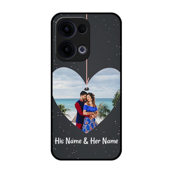 Reno 13 5G Custom Glass Phone Case - Hanging Heart Design