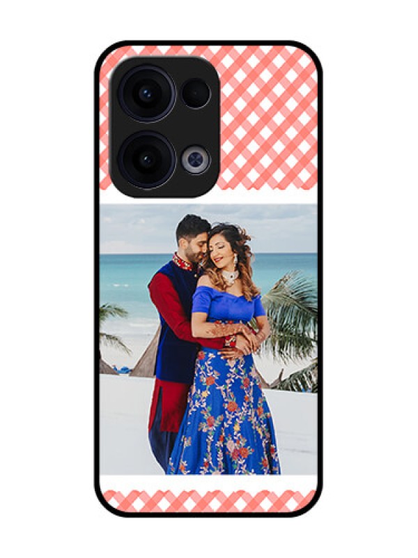 Custom Reno 13 5G Custom Glass Phone Case - Pink Pattern Design