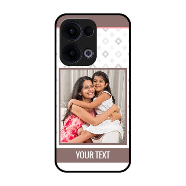 Reno 13 5G Custom Glass Phone Case - Simple Diamond Design Reno 13 5G Custom Glass Phone Case - Simple Diamond Design