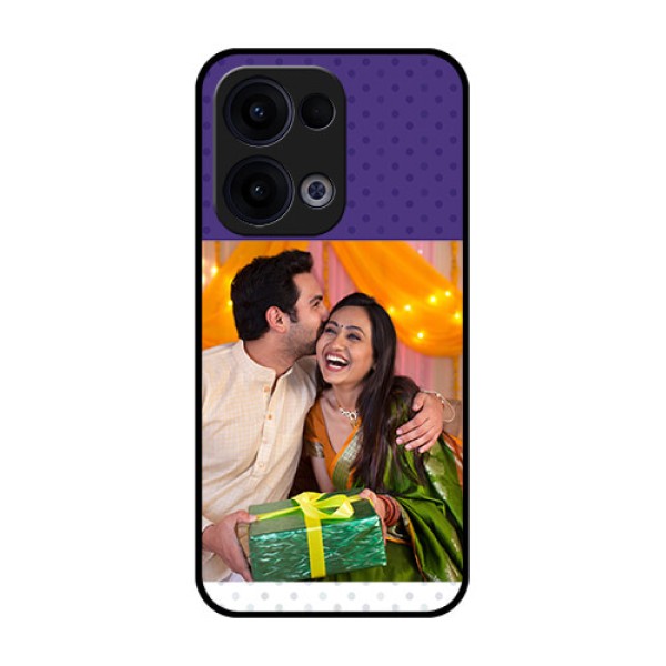 Reno 13 5G Custom Glass Phone Case - Violet Colored Pattern Design Reno 13 5G Custom Glass Phone Case - Violet Colored Pattern Design
