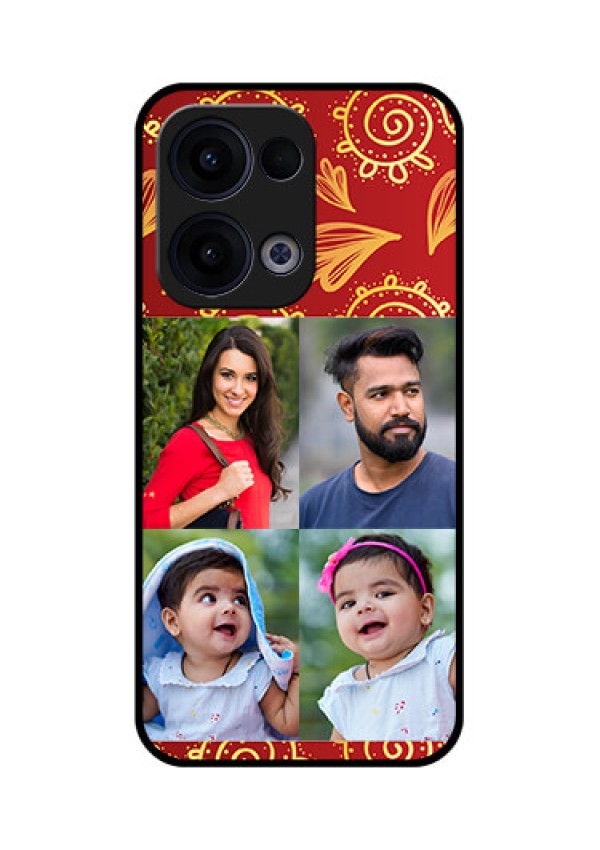 Reno 13 5G Custom Glass Phone Case - 4 Image Traditional Design