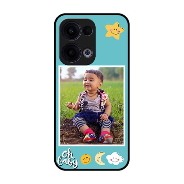 Reno 13 5G Custom Glass Phone Case - Smiley Kids Stars Design Reno 13 5G Custom Glass Phone Case - Smiley Kids Stars Design