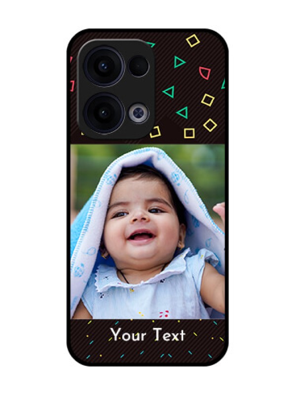 Custom Reno 13 5G Custom Glass Phone Case - With Confetti Birthday Design