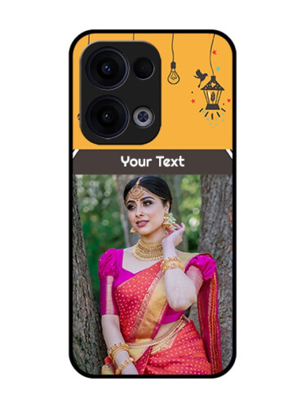 Custom Reno 13 5G Custom Glass Phone Case - With Family Picture And Icons