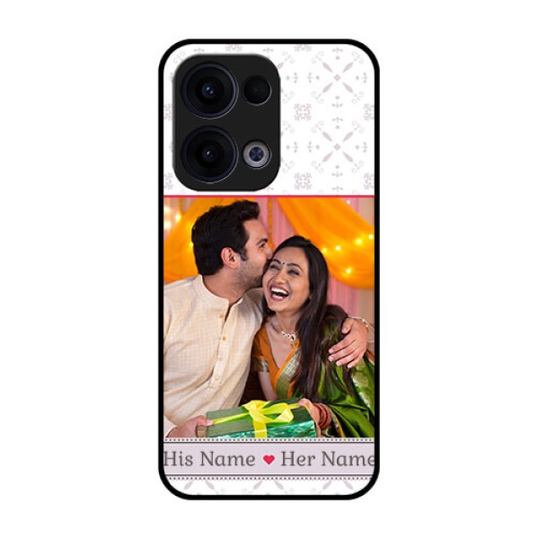 Reno 13 5G Custom Glass Phone Case - With Photo And Ethnic Design Reno 13 5G Custom Glass Phone Case - With Photo And Ethnic Design