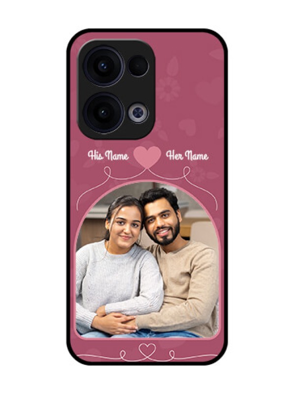 Custom Reno 13 5G Custom Glass Phone Case - Love Floral Design