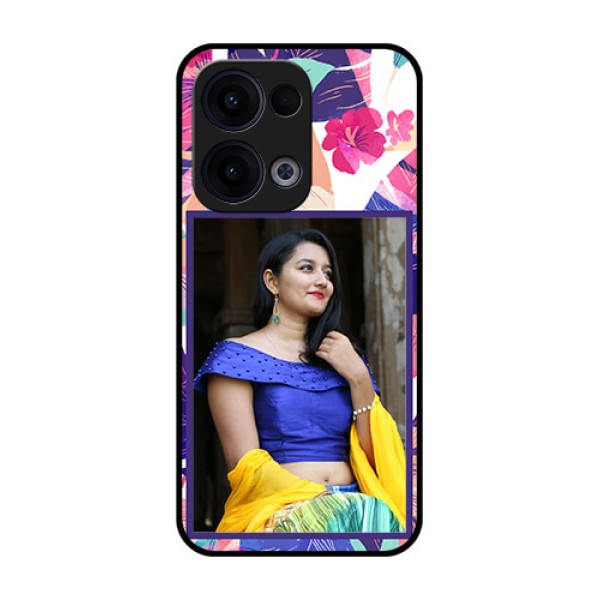 Reno 13 5G Custom Glass Phone Case - Abstract Floral Design Reno 13 5G Custom Glass Phone Case - Abstract Floral Design