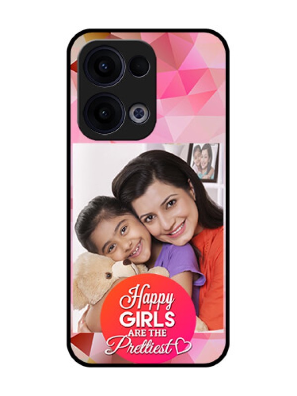 Custom Reno 13 5G Custom Glass Phone Case - Abstract Triangle Design