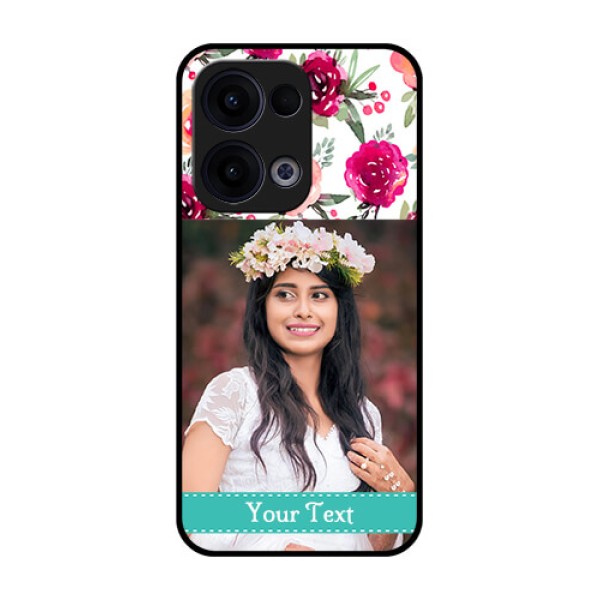 Reno 13 5G Custom Glass Phone Case - Water Colors Floral Design Reno 13 5G Custom Glass Phone Case - Water Colors Floral Design