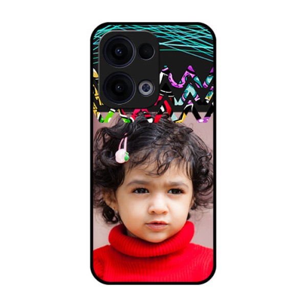 Reno 13 5G Custom Glass Phone Case - Neon Abstract Design