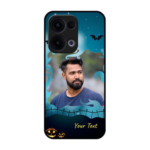 Reno 13 5G Custom Glass Phone Case - Halloween Frame Design Reno 13 5G Custom Glass Phone Case - Halloween Frame Design