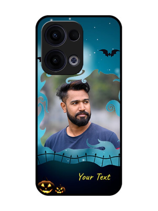 Custom Reno 13 5G Custom Glass Phone Case - Halloween Frame Design