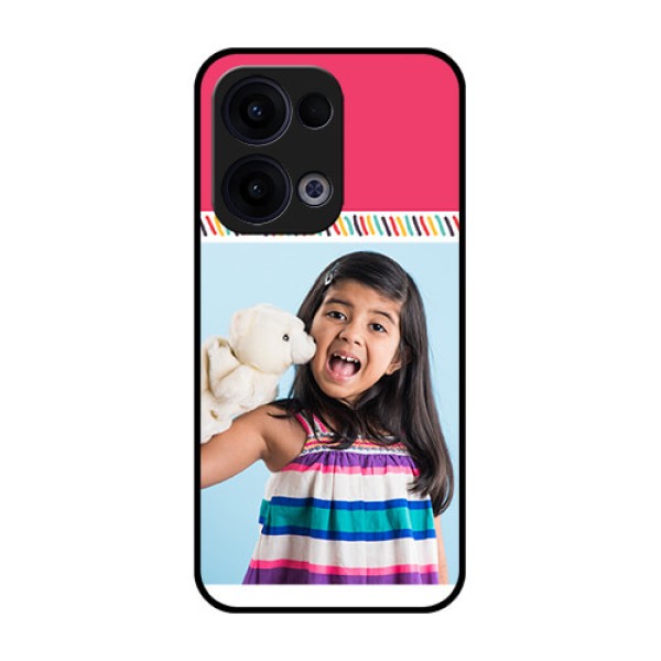 Reno 13 5G Custom Glass Phone Case - Line Art Design
