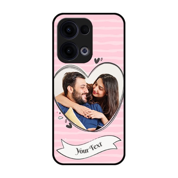 Reno 13 5G Custom Glass Phone Case - Vintage Heart Design