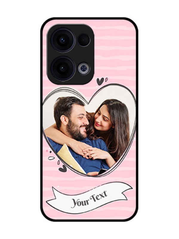 Custom Reno 13 5G Custom Glass Phone Case - Vintage Heart Design