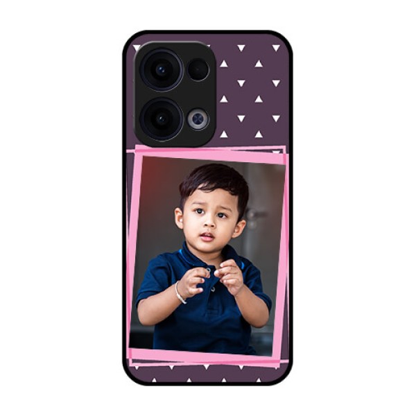 Reno 13 5G Custom Glass Phone Case - Triangle Pattern Dotted Design Reno 13 5G Custom Glass Phone Case - Triangle Pattern Dotted Design