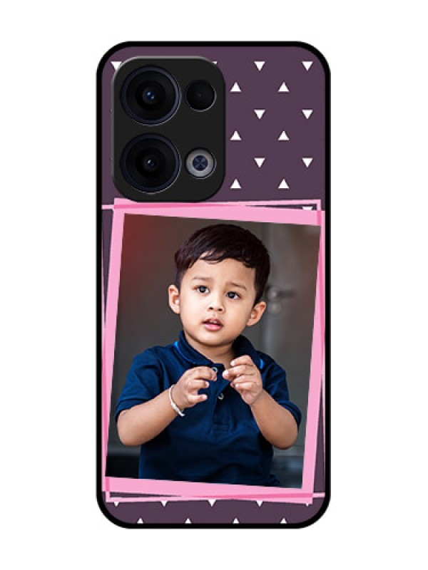 Custom Reno 13 5G Custom Glass Phone Case - Triangle Pattern Dotted Design