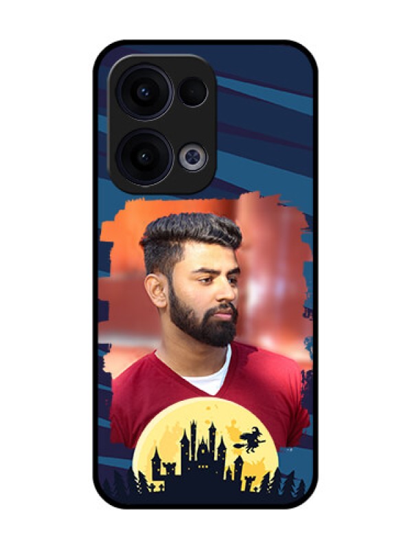 Custom Reno 13 5G Custom Glass Phone Case - Halloween Witch Design