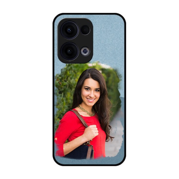 Reno 13 5G Custom Glass Phone Case - Grunge Line Art Design