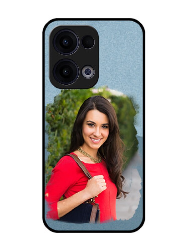 Custom Reno 13 5G Custom Glass Phone Case - Grunge Line Art Design