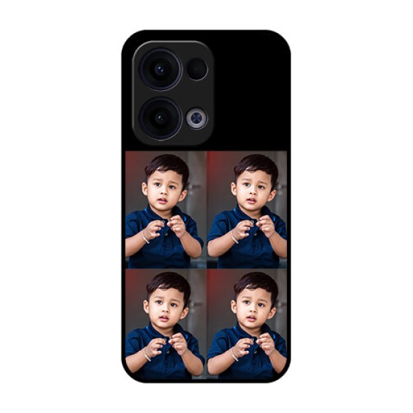 Reno 13 5G Custom Glass Phone Case - 4 Image Holder Design