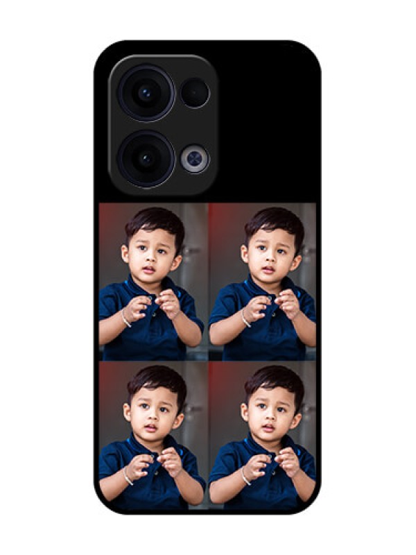 Custom Reno 13 5G Custom Glass Phone Case - 4 Image Holder Design