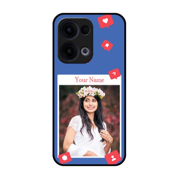 Reno 13 5G Custom Glass Phone Case - Like Share And Comment Design Reno 13 5G Custom Glass Phone Case - Like Share And Comment Design