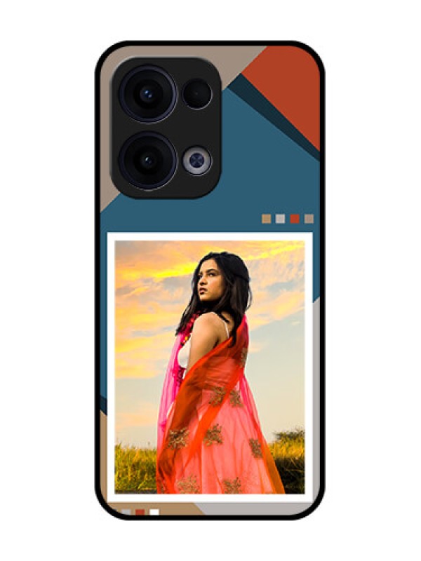 Custom Reno 13 5G Custom Glass Phone Case - Retro Color Pallet Design