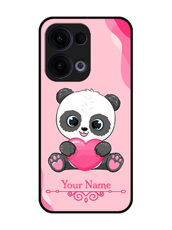 Custom Reno 13 5G Custom Glass Phone Case - Cute Panda Design