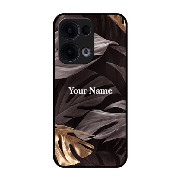 Reno 13 5G Custom Glass Phone Case - Wild Leaves Digital Paint Design Reno 13 5G Custom Glass Phone Case - Wild Leaves Digital Paint Design