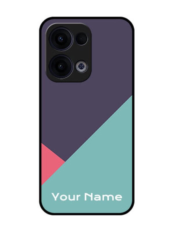 Custom Reno 13 5G Custom Glass Phone Case - Tri Color Abstract Design