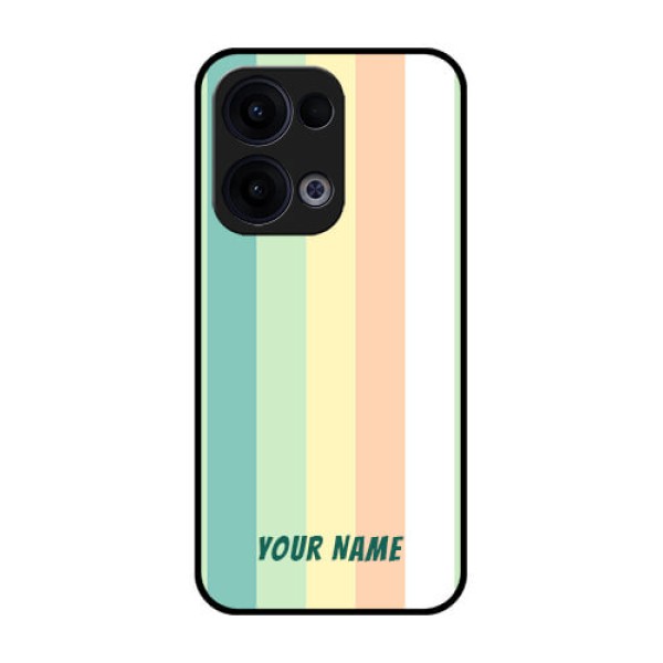 Reno 13 5G Custom Glass Phone Case - Multi - Colour Stripes Design Reno 13 5G Custom Glass Phone Case - Multi - Colour Stripes Design