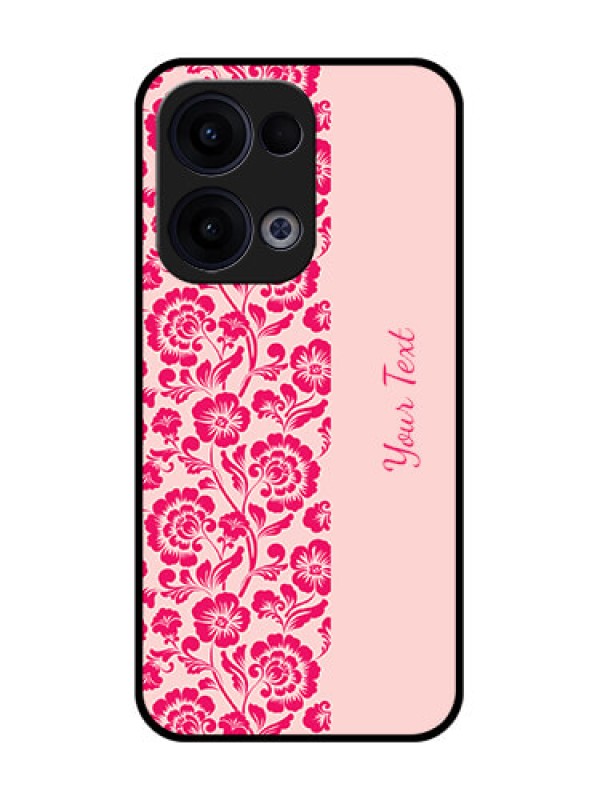 Custom Reno 13 5G Custom Glass Phone Case - Attractive Floral Pattern Design
