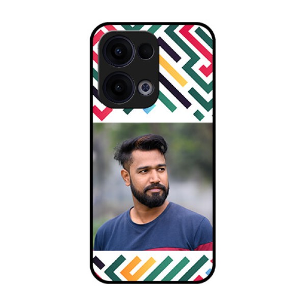 Reno 13 5G Custom Glass Phone Case - Colorful Maze Pattern Design Reno 13 5G Custom Glass Phone Case - Colorful Maze Pattern Design
