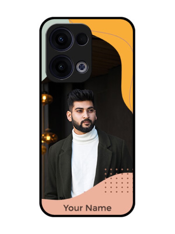 Custom Reno 13 5G Custom Glass Phone Case - Tri - Coloured Overlay Design