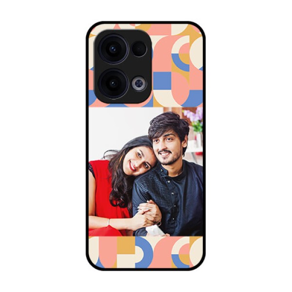 Reno 13 5G Custom Glass Phone Case - Semi - Circle Maze Pattern Design Reno 13 5G Custom Glass Phone Case - Semi - Circle Maze Pattern Design