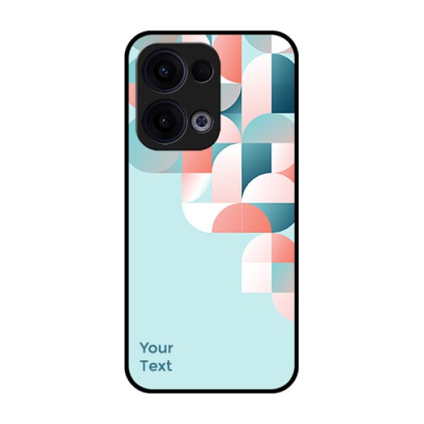 Reno 13 5G Custom Glass Phone Case - Stylish Semi - Circle Pattern Design Reno 13 5G Custom Glass Phone Case - Stylish Semi - Circle Pattern Design