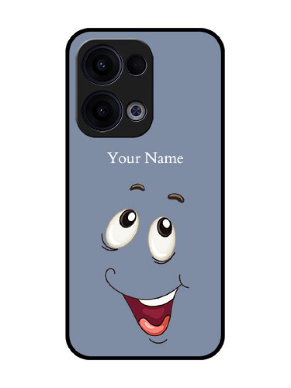 Custom Reno 13 5G Custom Glass Phone Case - Laughing Cartoon Face Design