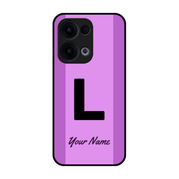 Reno 13 5G Custom Glass Phone Case - Tricolor Custom Text Design Reno 13 5G Custom Glass Phone Case - Tricolor Custom Text Design