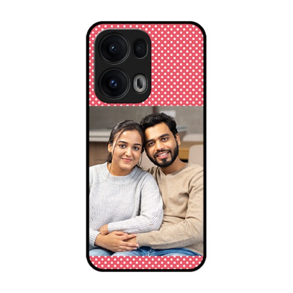 Reno 13 Pro 5G Custom Glass Phone CaseWhite Dotted Design