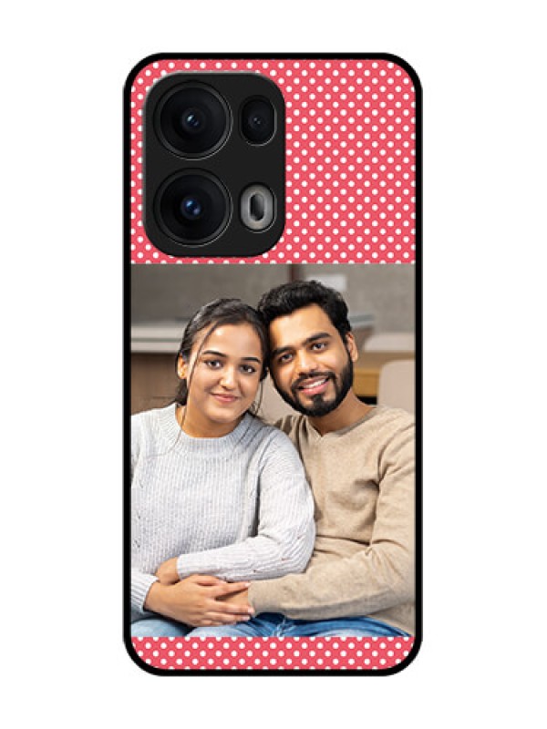 Custom Reno 13 Pro 5G Custom Glass Phone CaseWhite Dotted Design