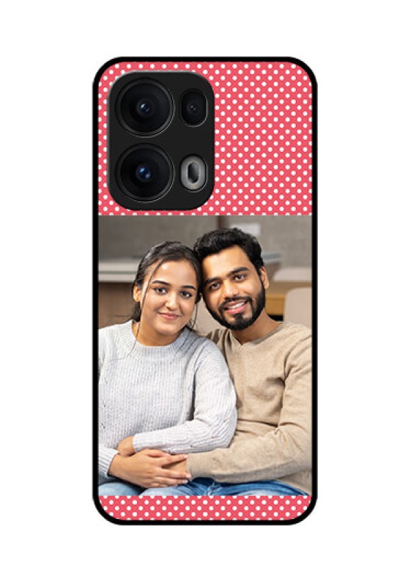 Reno 13 Pro 5G Custom Glass Phone CaseWhite Dotted Design