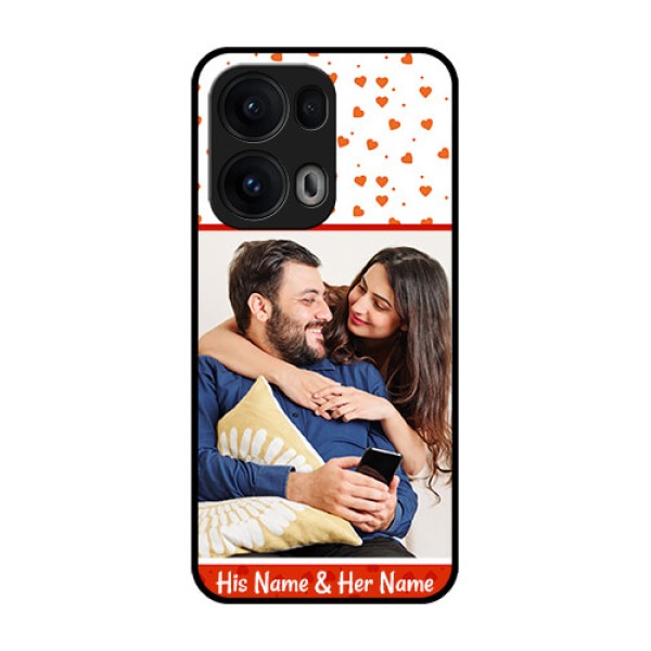 Reno 13 Pro 5G Custom Glass Phone CaseOrange Love Symbol Design Reno 13 Pro 5G Custom Glass Phone CaseOrange Love Symbol Design