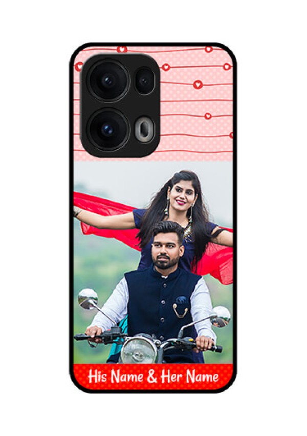 Reno 13 Pro 5G Custom Glass Phone CaseRed Pattern Case Design