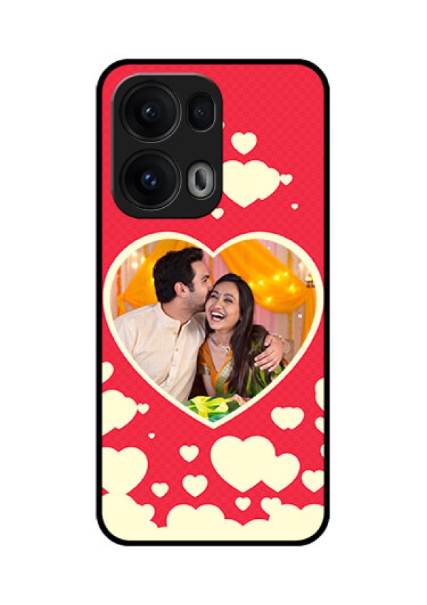 Reno 13 Pro 5G Custom Glass Phone CaseLove Symbols Phone Cover Design